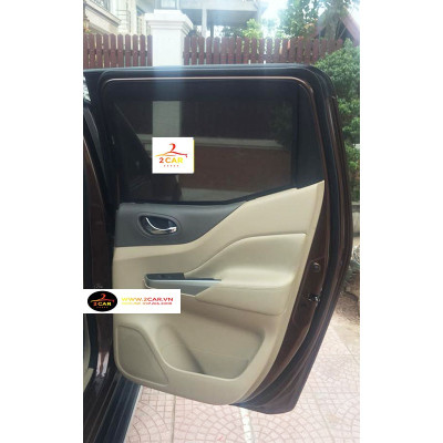 Rèm che nắng xe Nissan Navara 2013- 2022, 1 bộ 4 cái có hít nam châm cao cấp