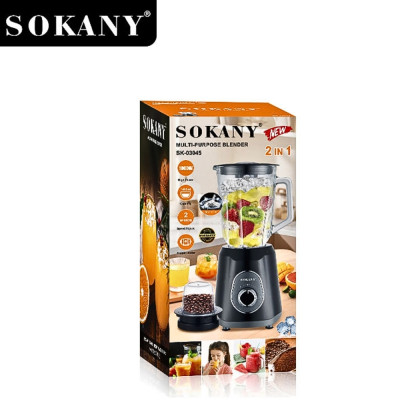 Máy xay sinh tố đa năng 2 IN 1 SOKANY SK-03045 công suất cao 1000W xay rau củ quả và các loại hạt, xay được đá viên - HÀNG CHÍNH HÃNG