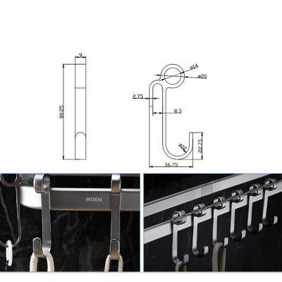 Bộ móc treo gồm 6 cái dòng Alisa Moen - ACC2409