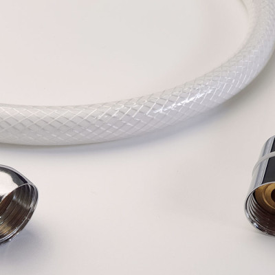 Dây sen, dây xịt vệ sinh nhựa PVC trắng 120cm Eurolife EL-DSN120