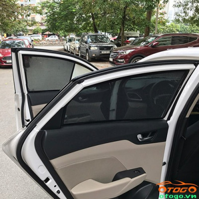 Bộ rèm chắn nắng theo xe HUYNDAI ACCENT 2022 vải lưới gắn nam châm hút