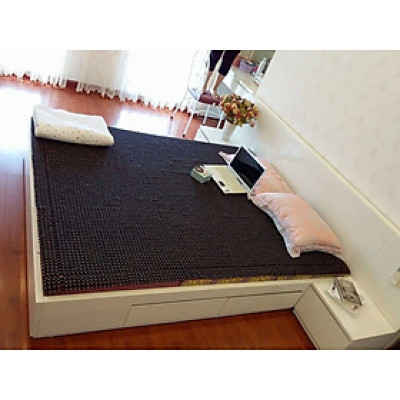 Chiếu hạt gỗ Trắc Bóng hạt 1,2cm - Chiếu hạt gỗ Mian ( video , hình thật )