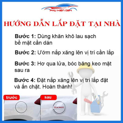 Ốp nắp bình xăng Innova 2017-2018-2019-2020 vân cacbon chống trầy trang trí ô tô