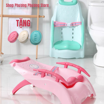 ✅ Ghế nằm gội đầu cho bé có tay vịn ĐẠI tặng kèm HỘP ĐỰNG XÀ BÔNG