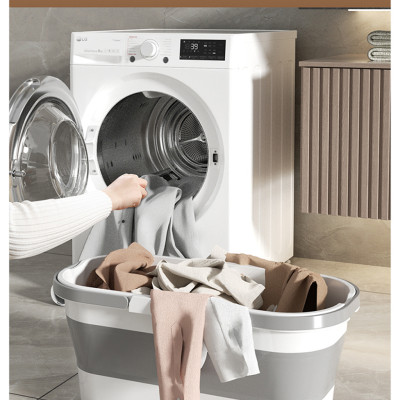 Chậu Gấp Gọn Tiện Lợi Giặt Cây Lau Nhà Chùi Kính Xô Đựng Nước Gấp Gọn Đa Năng Có Bánh Xe Dung Tích 12L