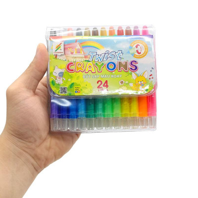 Bộ Bút Sáp Vặn - Colormate 112861 (24 Màu)