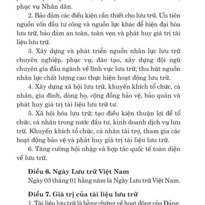 Luật lưu trữ năm 2024 - bản in 2024