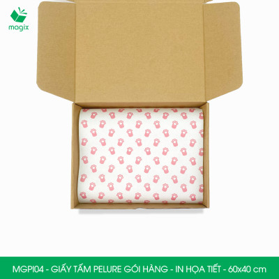 MGPI04 - Combo 100 tấm giấy Pelure gói hàng in họa tiết - 60x40 cm