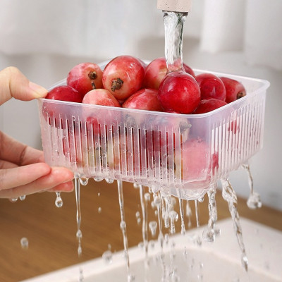 Set hộp thực phẩm 2 lớp bảo quản tủ lạnh, dùng được trong lò vi sóng Nakaya 1.1L - Hàng nội địa Nhật Bản (#Made in Japan)