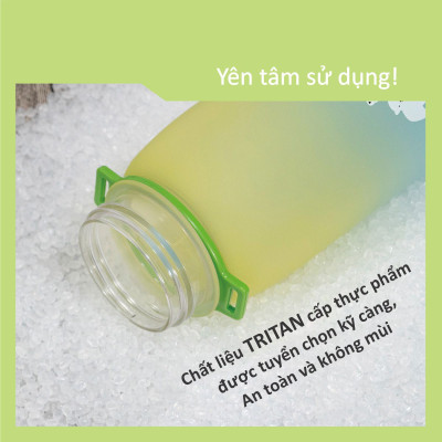 BÌNH UỐNG NƯỚC CÓ ỐNG HÚT CHO BÉ BẰNG NHỰA TRITAN KU5620 - 700ML
