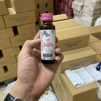 82X Nước uống Placenta Shiharu làm đẹp da đến từ Nhật Bản 50ml/lọ. (1 hộp)