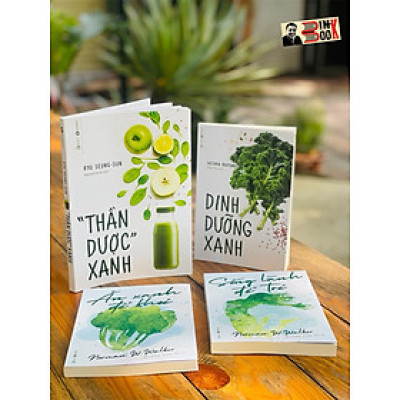 (Combo 4 cuốn Sống xanh) ĂN XANH ĐỂ KHOẺ - SỐNG LÀNH ĐỂ TRẺ - DINH DƯỠNG XANH – THẦN DƯỢC XANH – Thái Hà books