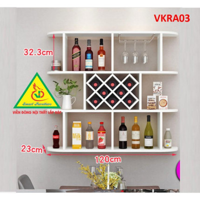 Kệ rượu trang trí treo tường VKRA03