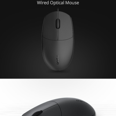 Chuột có dây Rapoo N100 - Đen - Hàng Chính Hãng