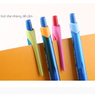 Hộp Bút bi STABILO Performer+ BP328 - Hộp 10 bút xanh 0.5mm + Bút xóa CPS88 (BP328XF/10-BU+)