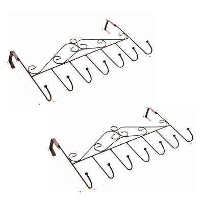 Combo 2 Móc Treo Quần Áo Sau Cửa - Mỗi Móc Gồm 7 Móc Con