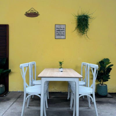 Bộ bàn ăn Bistro SM12CT Juno Sofa kích thước 1m2 + 4 ghế 