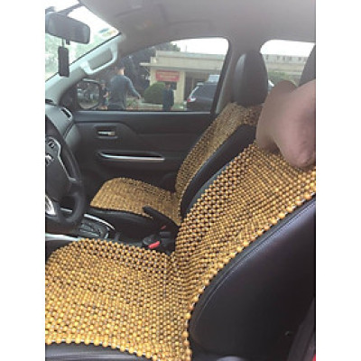 Lót ghế ô tô hạt gỗ Bách Xanh  ( hình thật )