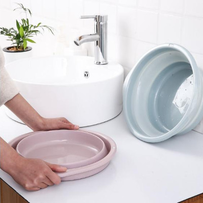 Thau nhựa gấp gọn 35x22.5x10.5cm, dùng khi sinh nở và chăm sóc người già, trẻ em -màu giao ngẫu nhiên