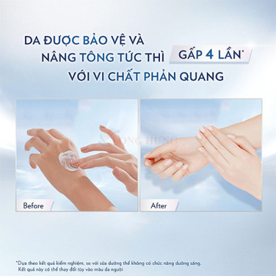 Sữa dưỡng thể dưỡng trắng Vaseline Gluta-Hya Body Tone-Up UV Lotion Niacinamide Tone-Up - Hàng chính hãng