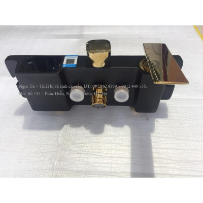 Vòi Sen đồng điện tử đen vàng KB7749