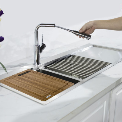 Vòi rửa bát rút dây Konox, Model Artan Grey, 6 phiên bản màu, Bề mặt mạ PVD 5 lớp cao cấp, Lõi đồng tiêu chuẩn CW617N, Linh kiện phụ trợ dòng chảy nhập khẩu châu Âu, Bảo hành chính hãng 5 năm, Hàng chính hãng