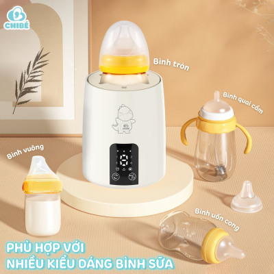 Máy Hâm sữa và Lắc Sữa Di Động Cho Bé CHIBÉ CB040 Pin 1200mAh, Lắc Sữa Không Vón Cục, Tiếng Ồn Nhỏ, Bảo Hành 18 Tháng