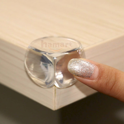 SET 2 Nút Silicone Bọc Cạnh Bàn Ghế Bịt Góc Chống Va Đập Bảo Vệ An Toàn Cho Bé Tròn & Vuông Keo Dán 3M