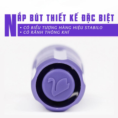 Bút lông dầu STABILO Mark-4-all PERMANENT - Đầu vuông - Đen