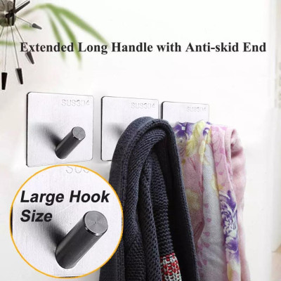 Móc Dán Tường Chịu Lực, Móc Treo Quần Áo, Móc Treo Đồ Dùng Khu Bếp Tiện Dụng, Nhà Tắm, Móc Inox Siêu Chắc Chắn. TakyHome 2009