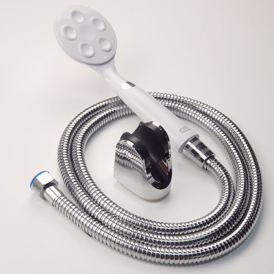 Bộ tay dây sen siêu tăng áp nhựa ABS trắng Eurolife EL-116SH