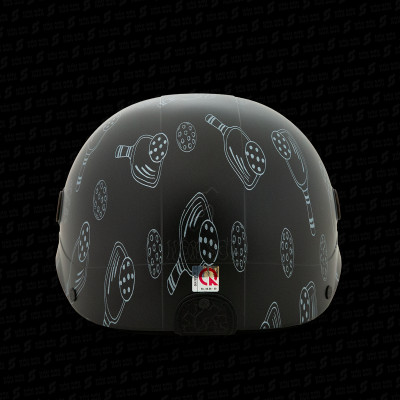 Mũ bảo hiểm lỗ thông gió hoa văn chính hãng NÓN SƠN AMP-ĐN122