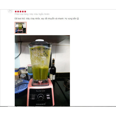 [Hàng chính hãng]Máy xay sinh tố công nghiệp Osako công suất lớn dùng phù hợp gia đình, quán xá, chọn phân loại, có rơ le tự ngắt khi quá tải chống cháy máy.