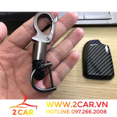 Ốp chìa khóa carbon xe Toyota Vios/Yaris 2019- 2020- 2021- 2022 Chìa thông minh vân Cacbon cao cấp