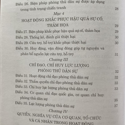 Sách -  Luật Phòng Thủ Dân Sự