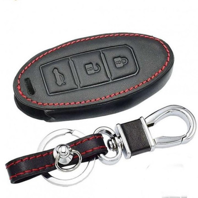 Bao da chìa khóa, da thật 4D, ốp da chìa khóa xe ô tô DÀNH RIÊNG CHO xe Nissan Navara, Nissan Xtrail