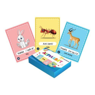 Bộ thẻ Flashcard 26 chữ cái tiếng Anh Alphabet & bảng phiên âm tiếng Anh IPA2