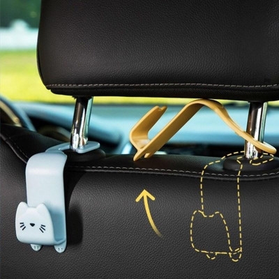 Móc Treo Đồ Sau Ghế Ôtô Phong Cách Dễ Thương, Nhiều Màu Lựa Chọn , Treo Gọn Gàng, Tiện Dụng Trong Xe Hơi, Giá Rẻ, Tiết Kiệm Không Gian. TakyHome 9733