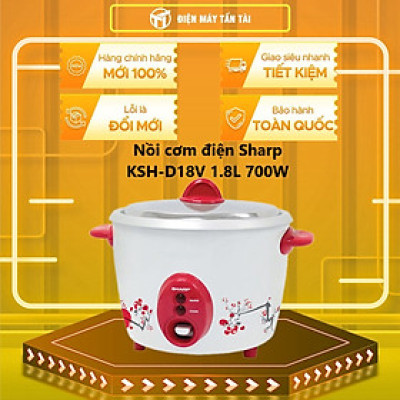 Nồi cơm điện Sharp 1.8 lít KSH-D18V - Hàng chính hãng