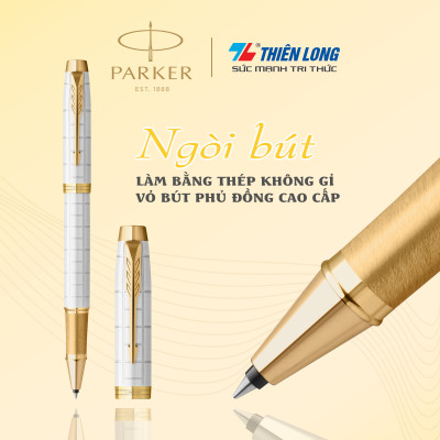 Bút lông bi cao cấp Parker IM PRM X-Pearl GT TB-2143464 - Thép không gỉ
