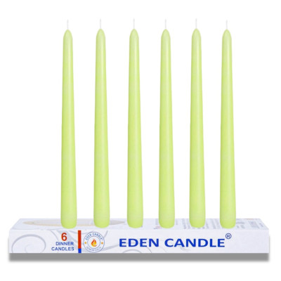 Hộp 6 nến thơm taper Eden Candle FTRAMART EDC2331 25 cm (Xanh mạ non)
