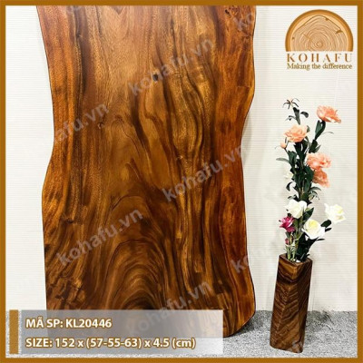 Mặt Bàn Dài Phòng Ăn Mặt Gỗ Tự Nhiên - KL20446