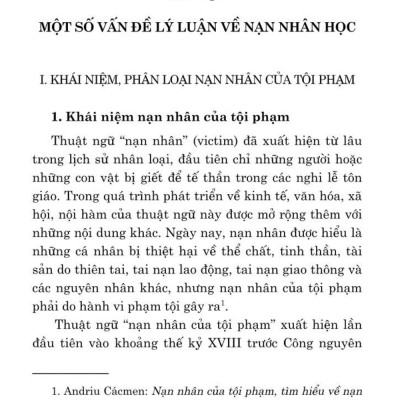 Nạn nhân học - Một số vấn đề lý luận và thực tiễn (bản in 2024)