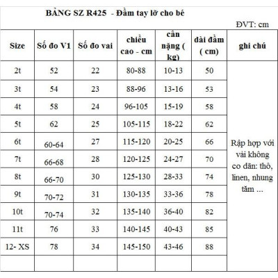 Rập giấy A0 R425- đầm tay lỡ cổ sen (BẢN VẼ)
