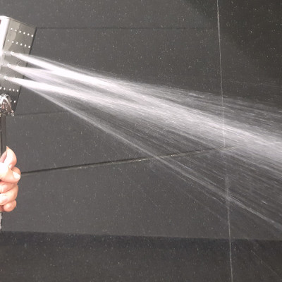 Bộ dây tay sen vuông 3 chế độ chảy chất liệu ABS mạ Chrome Eurolife EL-201SH (Trắng bạc)