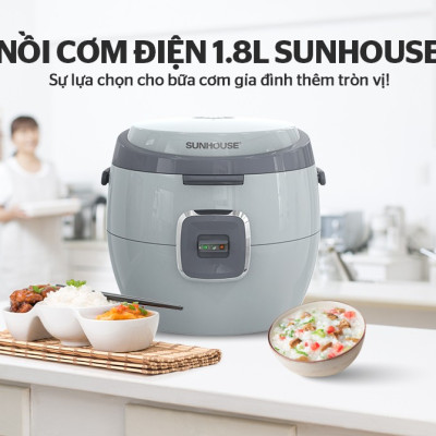 Nồi Cơm Điện 1.8L Sunhouse SHD8663G - Hàng Chính Hãng