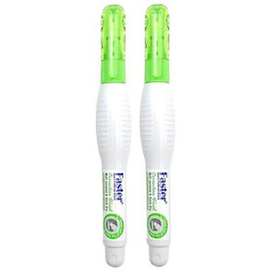 Vỉ 2 Bút Xóa - Faster CF-F-725-2 - Trắng - Xanh Lá
