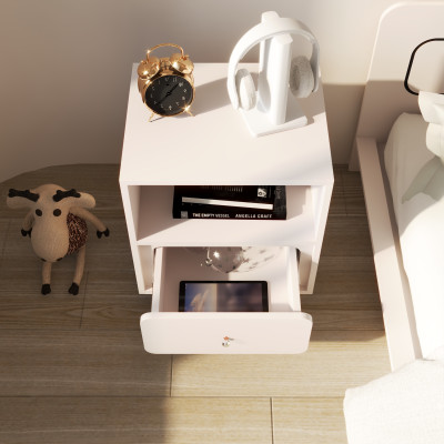 [Happy Home Furniture] SWEETY, Táp đầu giường 2 ngăn - chân sắt, 48cm x 40cm x 58cm ( DxRxC), THK_080