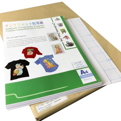 5 tờ Giấy in chuyển nhiệt kích thước A4 HT-150 cho vải màu sáng- Light inkjet transfer paper