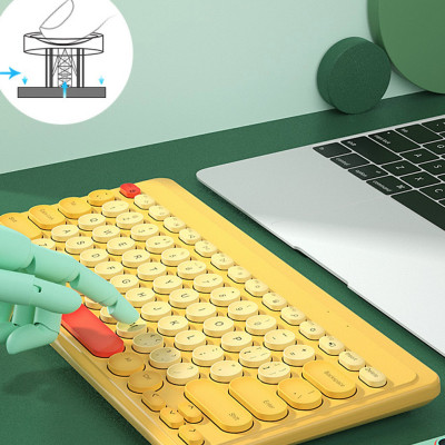 Bàn phím không dây HXSJ K610 - Kết nối 2.4G giảm ồn, gọn nhẹ dễ mang đi, phù hợp Mac/ PC/ Laptop/ Điện thoại - Hàng chính hãng